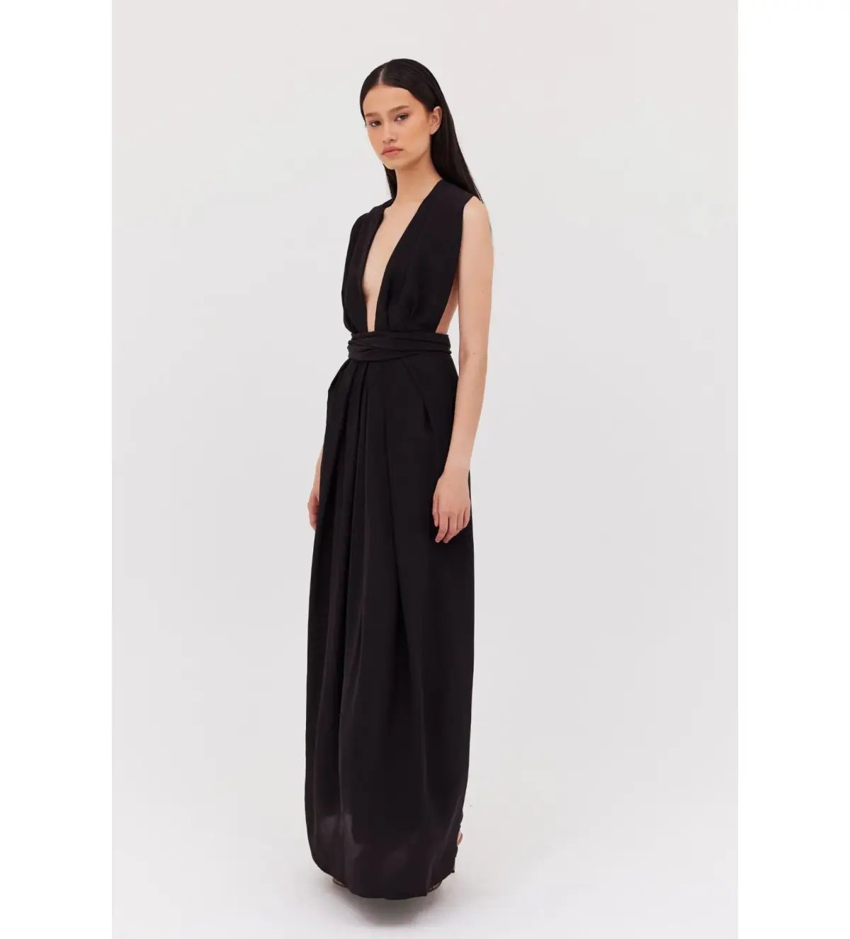 Bianca Spender Silk Cdc Ascendent Gown Black AU 8 photo 2