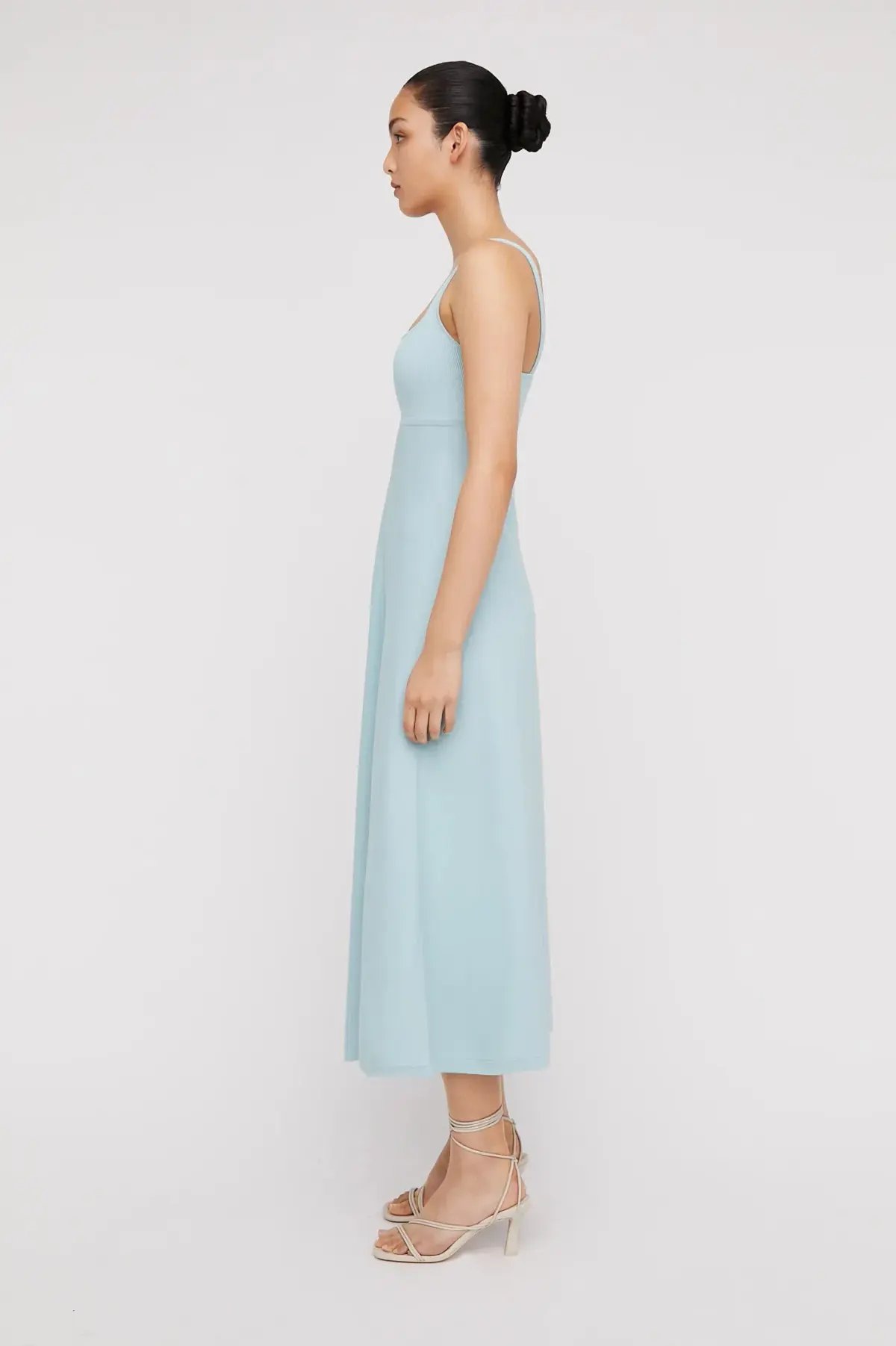 Scanlan Theodore Crepe Knit Square Neck Dress Blue Size M/ AU 10 photo 2