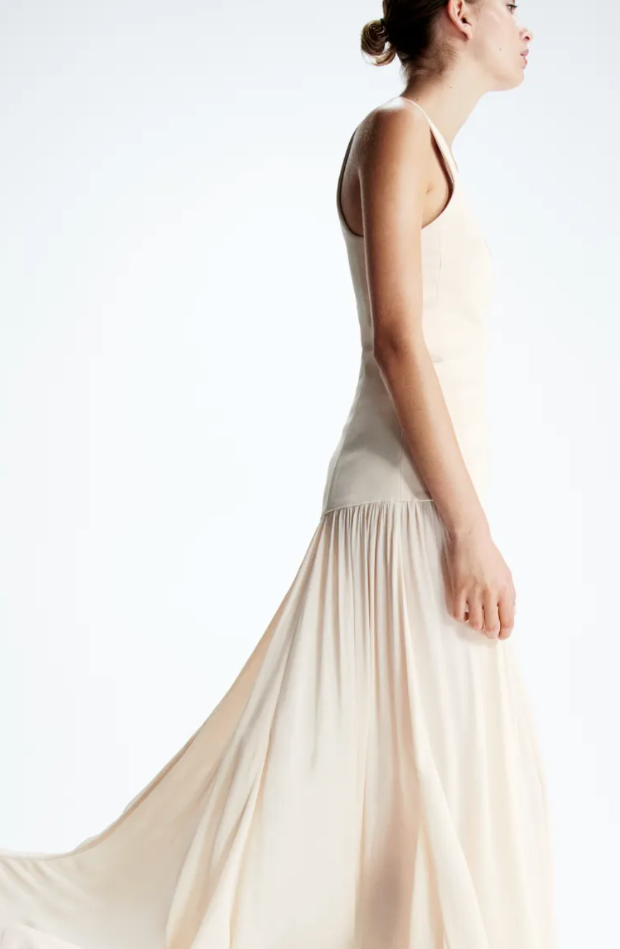 SHEER SKIRT MAXI DRESS NUDE photo 2