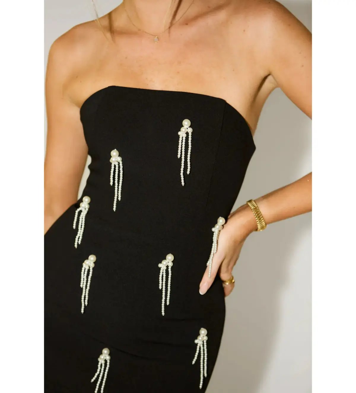 Odd Muse The Ultimate Muse Embellished Midi Dress Black Size AU 12 photo 3