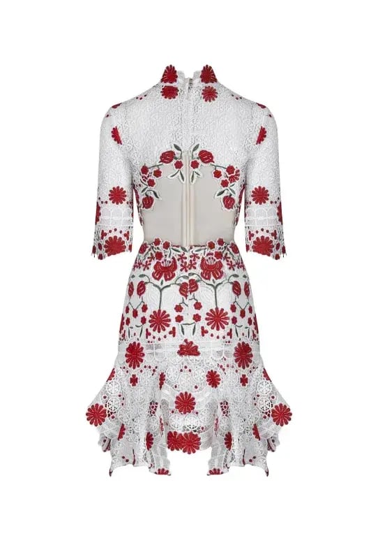 Thurley English Rose Dress Red Floral Size AU 6 photo 6
