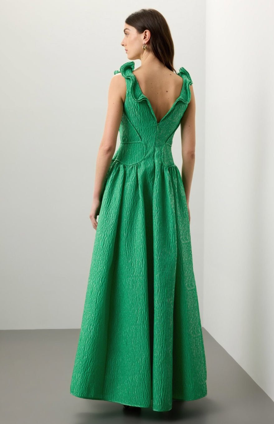 Rachel Gilbert Celia Gown Green photo 3