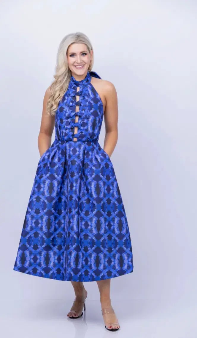 Rebecca Vallance - Shiloh Halter Midi Dress  - Size 16  (fits 14-16) photo 5