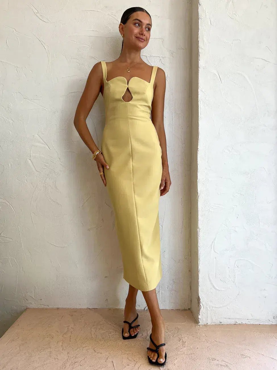 Camilla and Marc Brixton Midi Dress Mustard Yellow Size AU 6 photo 2