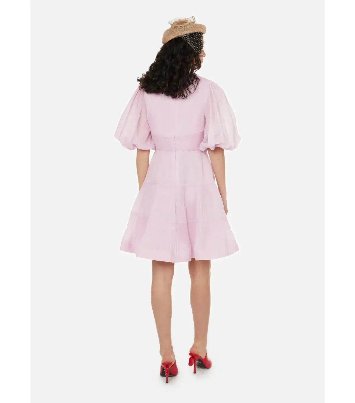 Zimmermann Pleated Mini Dress in Pink Size 2 / AU 12 photo 2