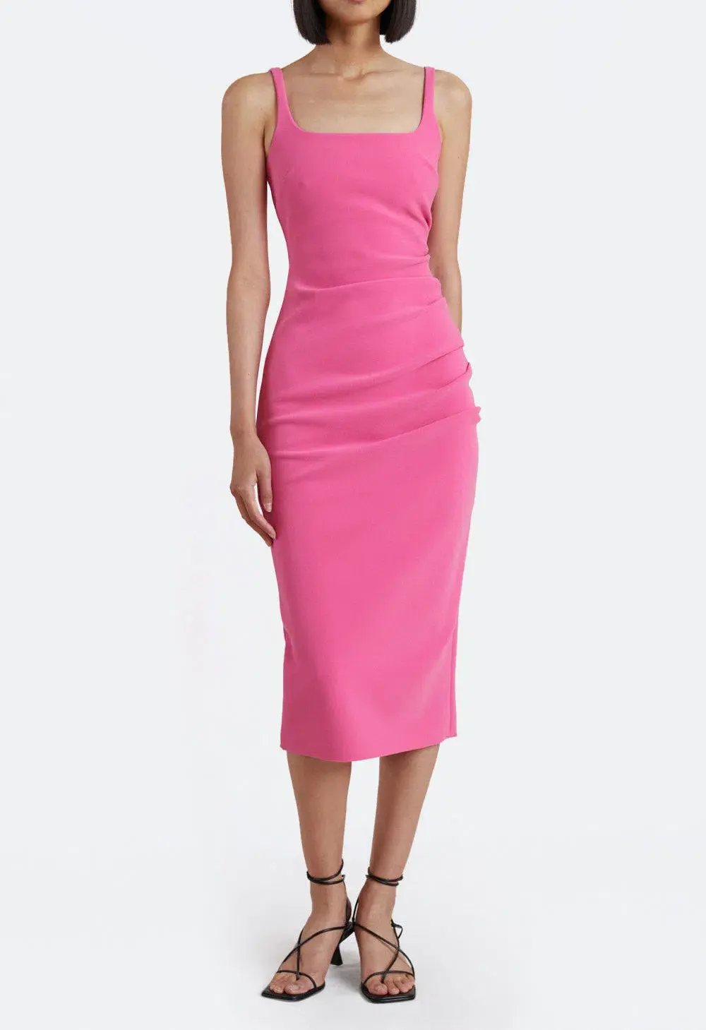 Bec & Bridge Karina Tuck Midi Dress Pink Size 8 / S photo 3