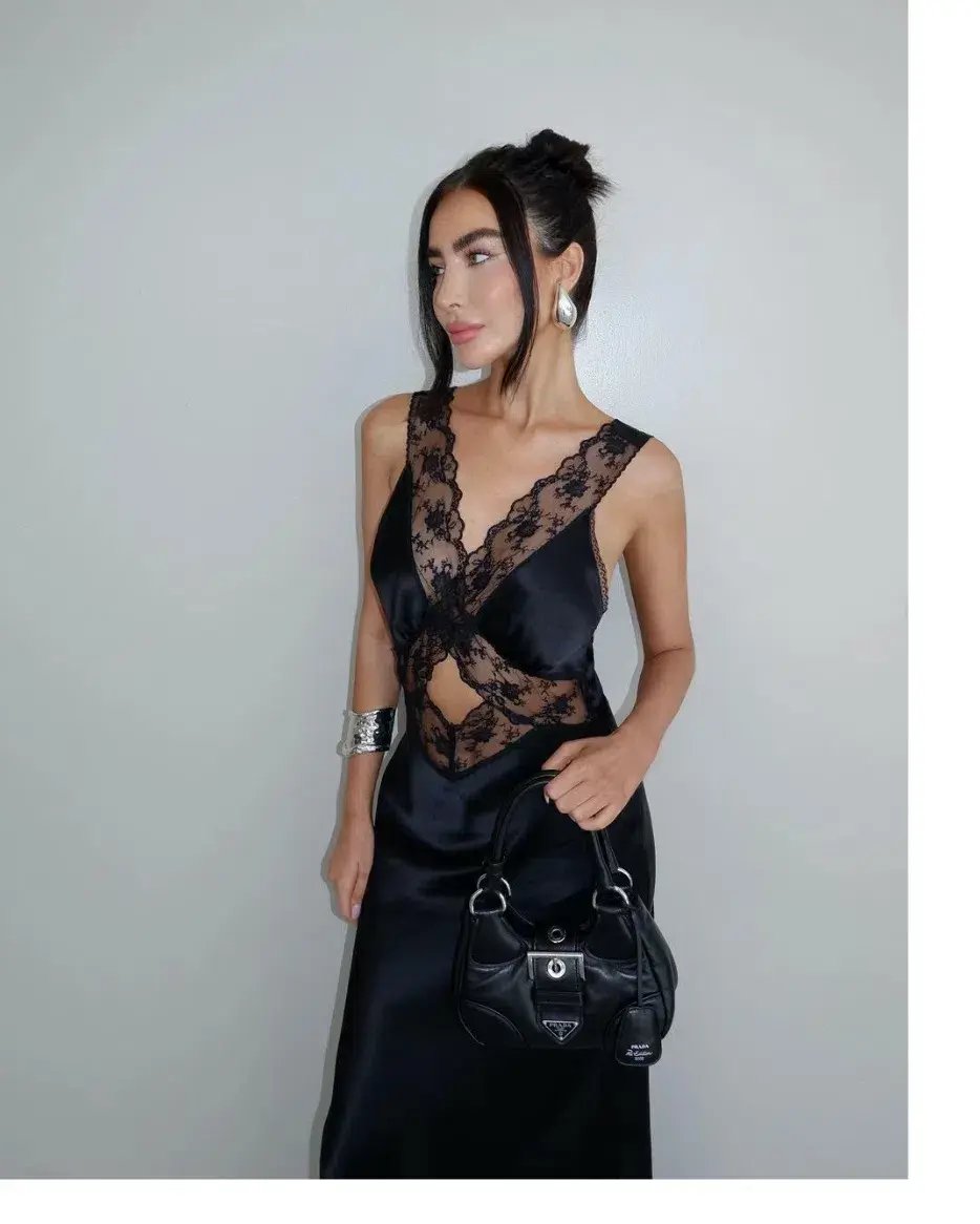 Sir the Label Aries Cut Out Gown Black Size 6 photo 3