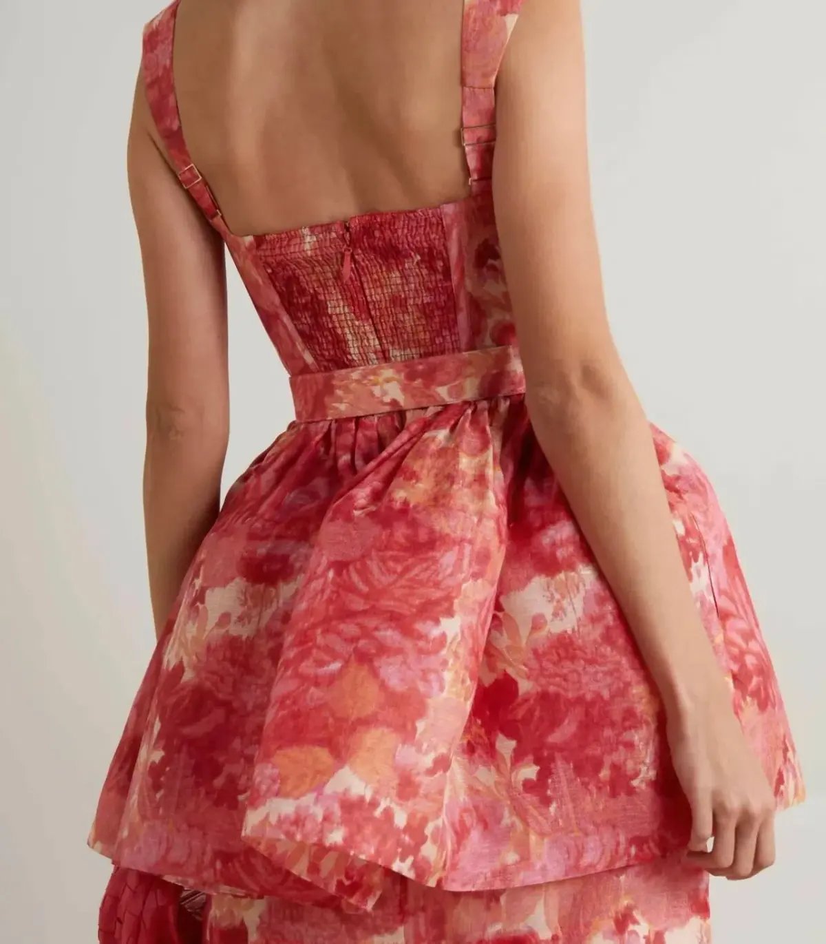 Zimmermann High Tide Mini Dress in Pink Ikat Floral Size 0P / AU 6 photo 2