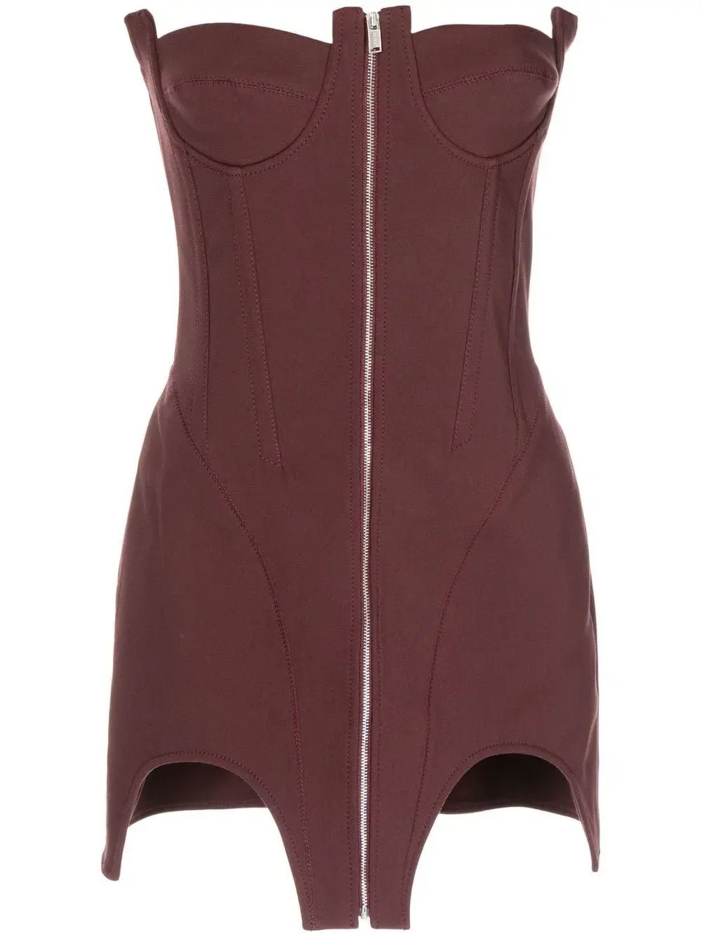 Dion Lee Double Arch Bustier Mini Dress in Oxblood Size 6 photo 2