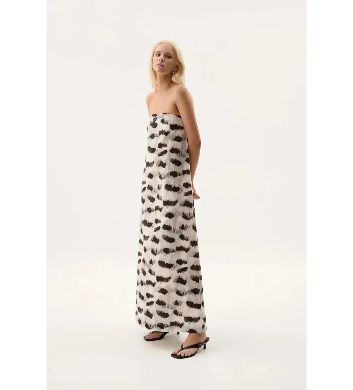 Aje Airlie Strapless Maxi Dress Light Plume Size 6/XS photo 2
