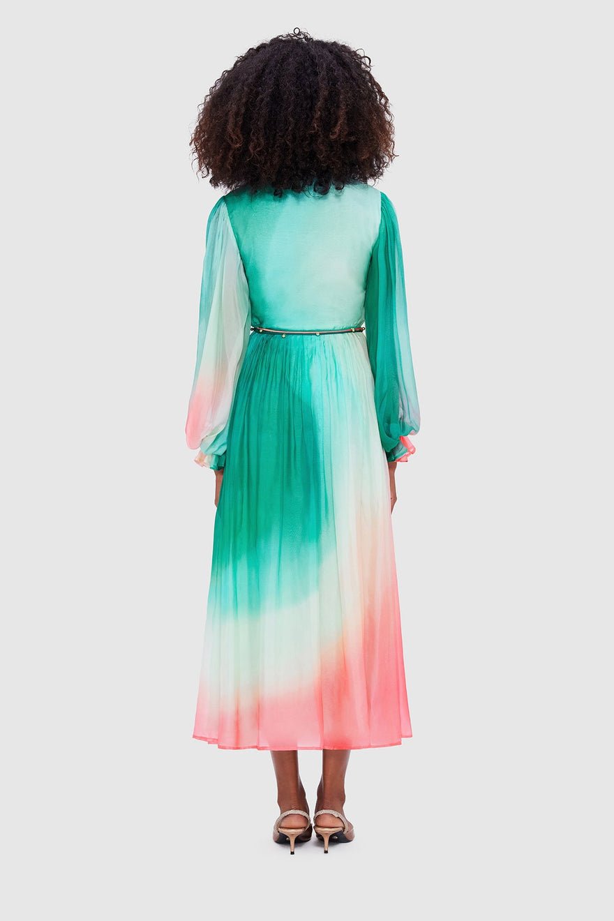 Leo Lin Cassie Tie Neck Midi Dress - Whimsical photo 4