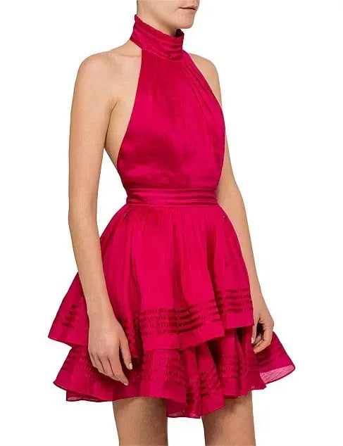 Aje Florentine Mini Dress Fuchsia Size 8 photo 2