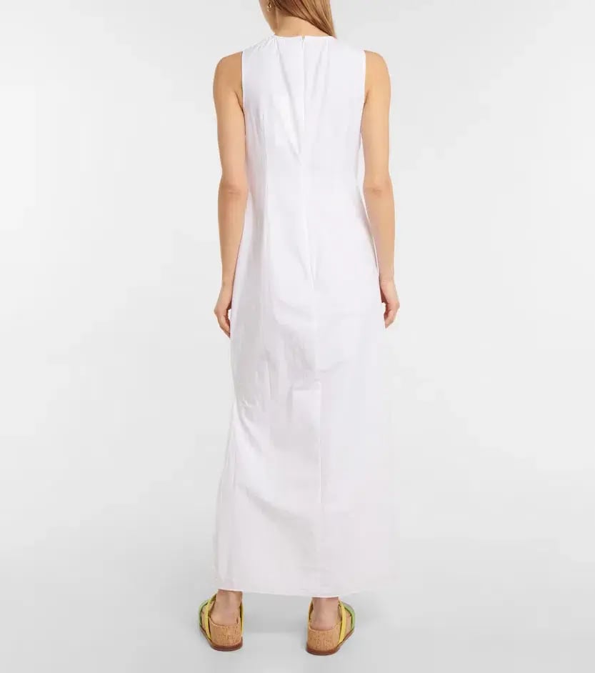 Sir The Label Ilkin Asymmetric Cotton Maxi Dress in White Size 1 / AU 8 photo 3