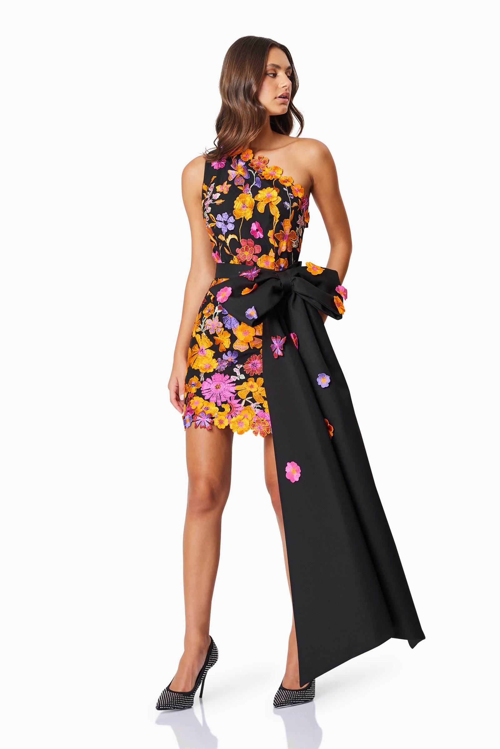 ELLIATT ALESSANDRA PARTY DRESS - ORANGE MULTI photo 6
