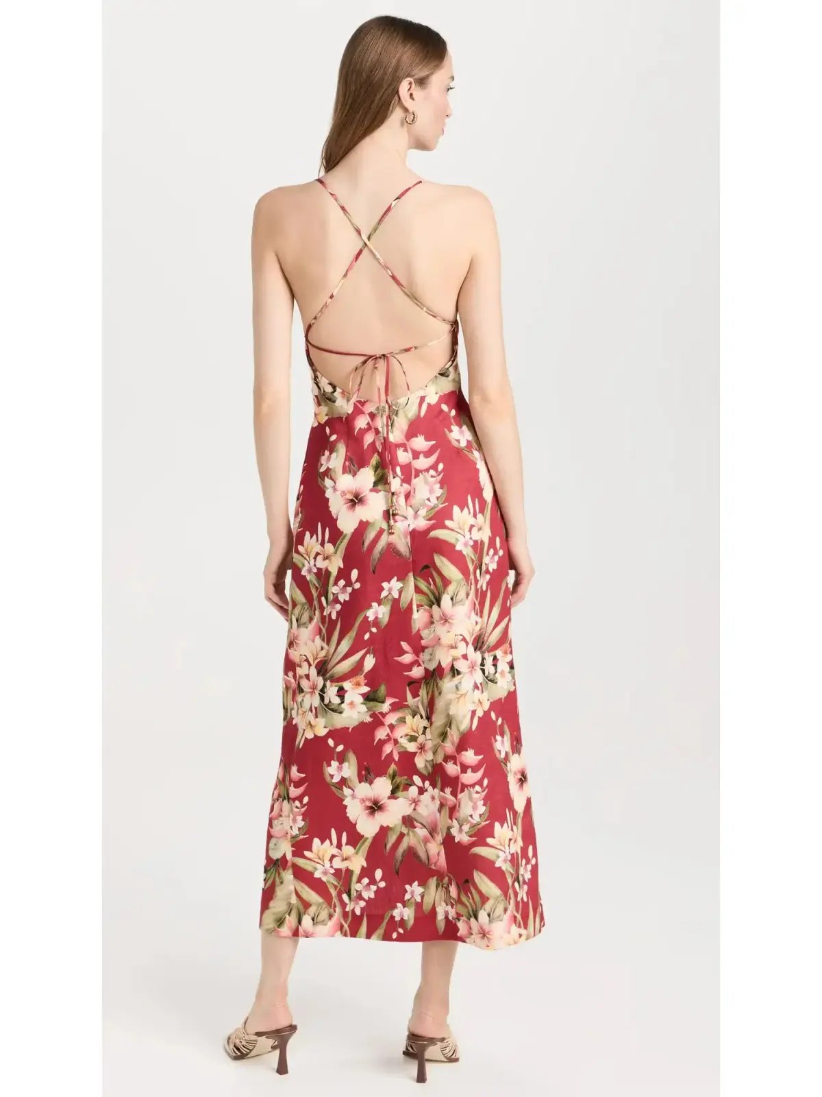 Zimmermann Lexi Slip Dress Red Palm Size 2 / AU 12 photo 3