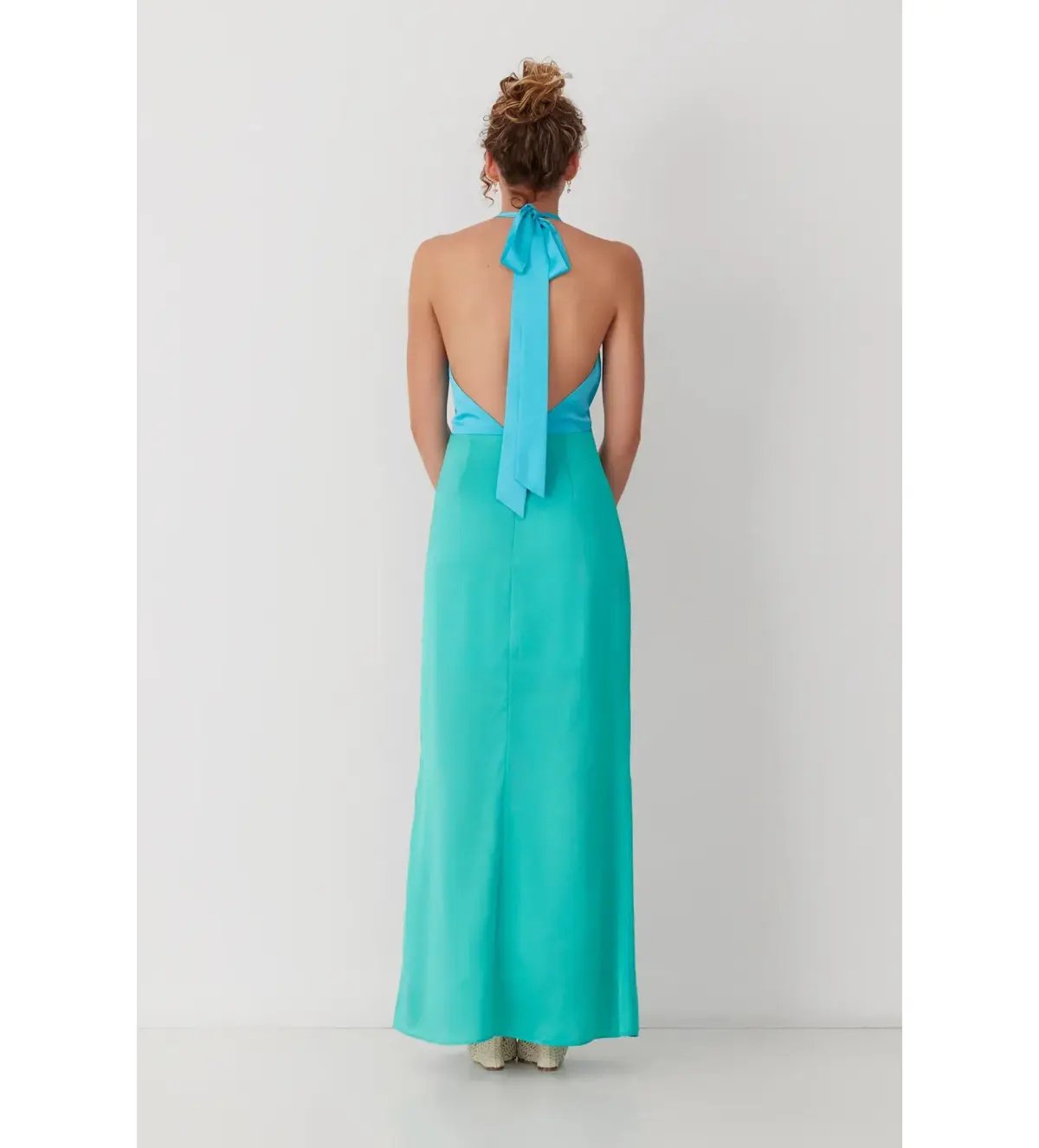 Wolf Gang Oahu Slip Dress Aquamarine Size 10 photo 3