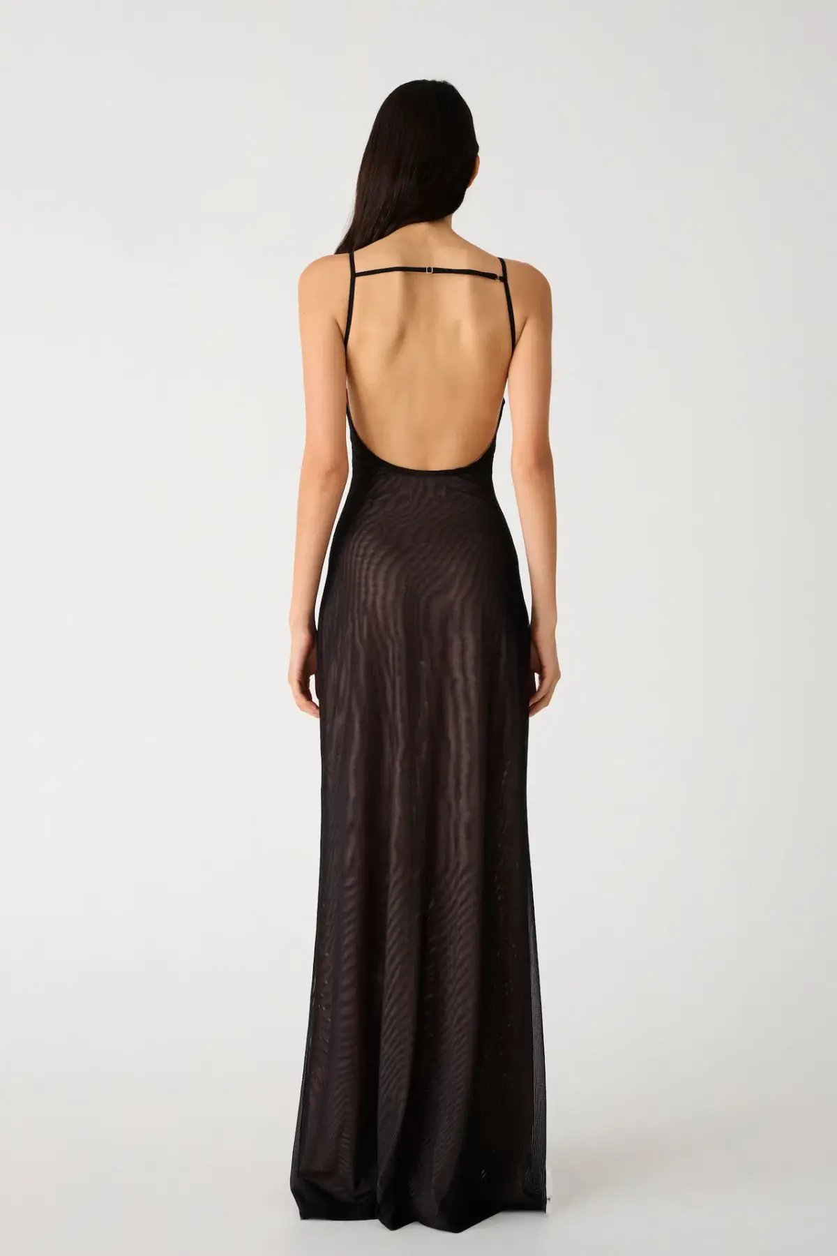 Misha Nina Mesh Dress Black Size 10/M photo 3