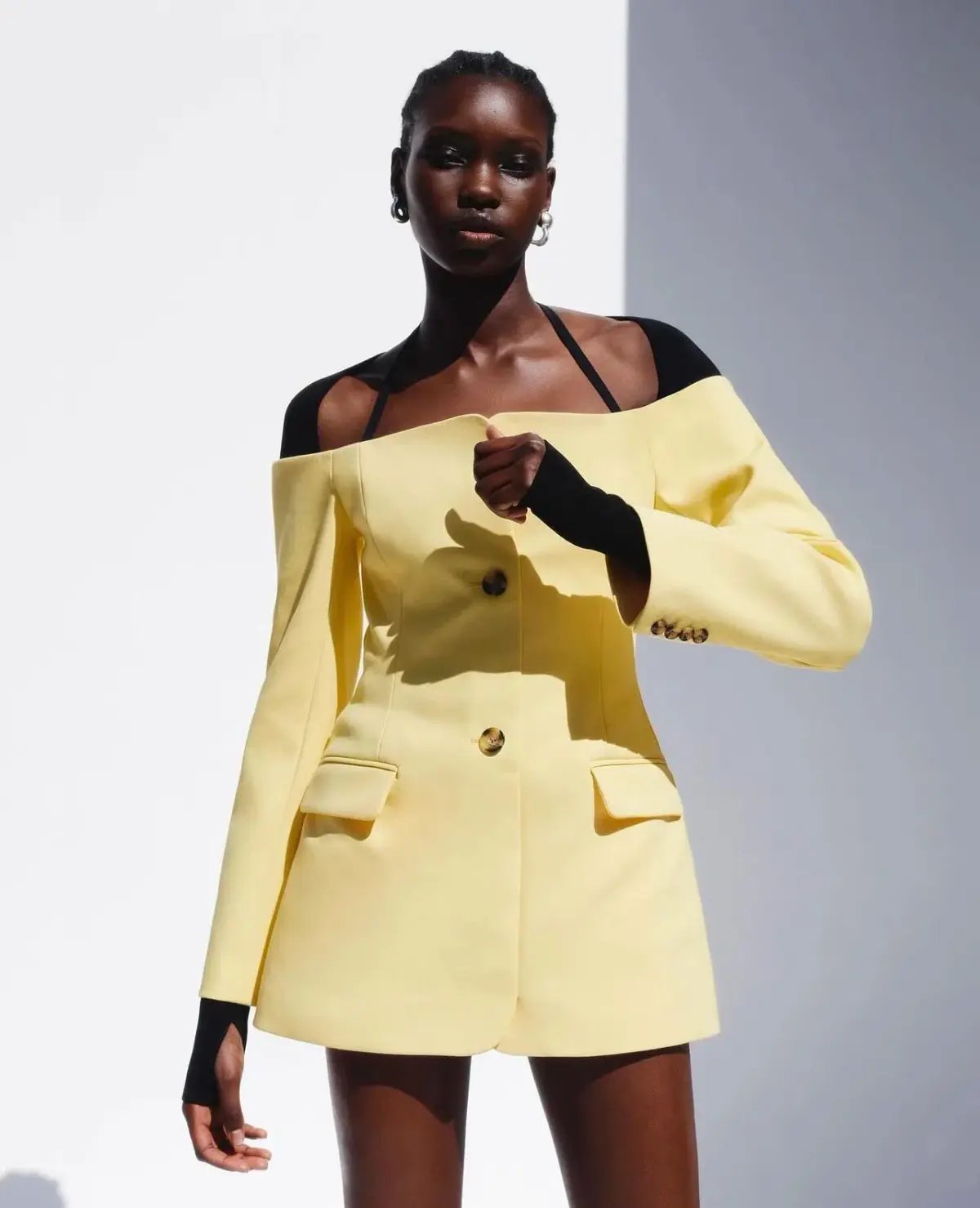 Sir the Label Sandrine Tailored Mini Dress in Limone Size 1 / AU 8 photo 6