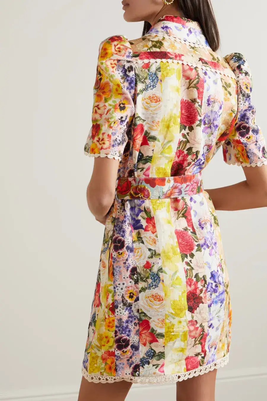 Zimmermann Wonderland Floral Shirt Mini Dress Floral Size 2 / AU 12 photo 2