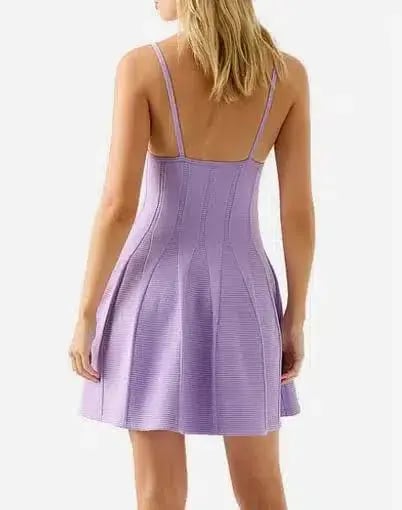 Aje Phaedra Ottoman Bustier Mini Dress Lilac Size L / AU 12 photo 2