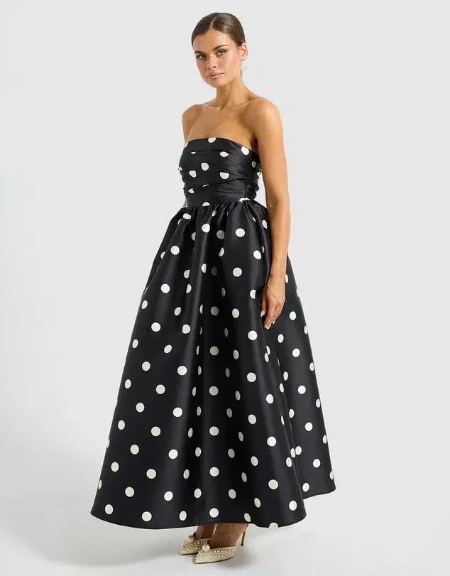 Pasduchas Dottie Strapless Midi Dress Black Size AU 8 photo 4
