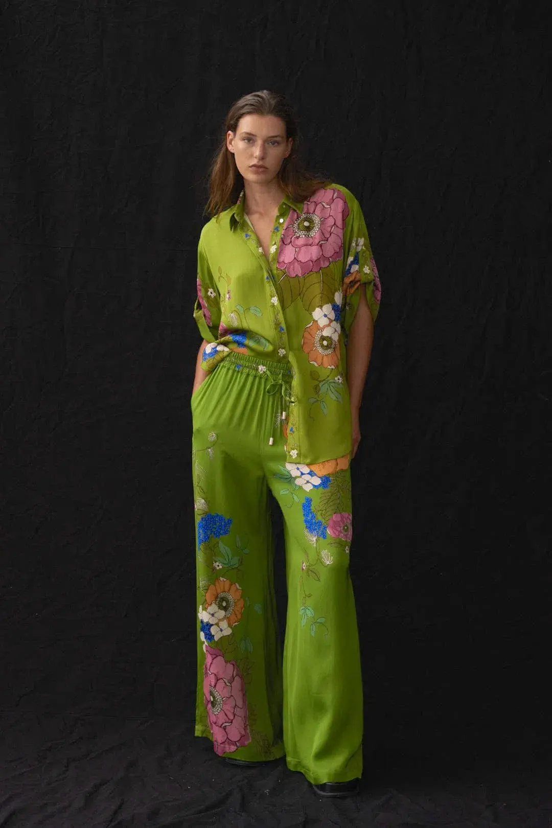 Alemais Olivia Shirt and Pant Set Floral Size 10 photo 2