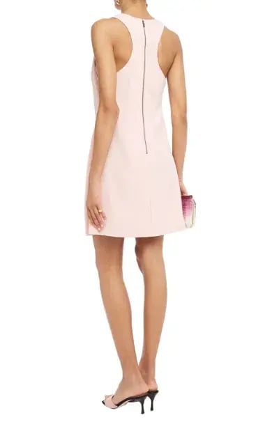 Alice & Olivia Harmony Draped Crepe Mini Dress Blush Size 14 photo 2