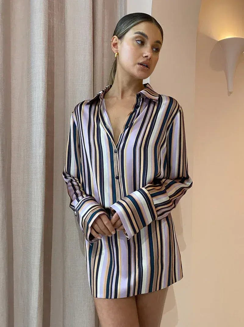 Hansen & Gretel Jerico Dress In Licorice Stripe Size AU 10 photo 6