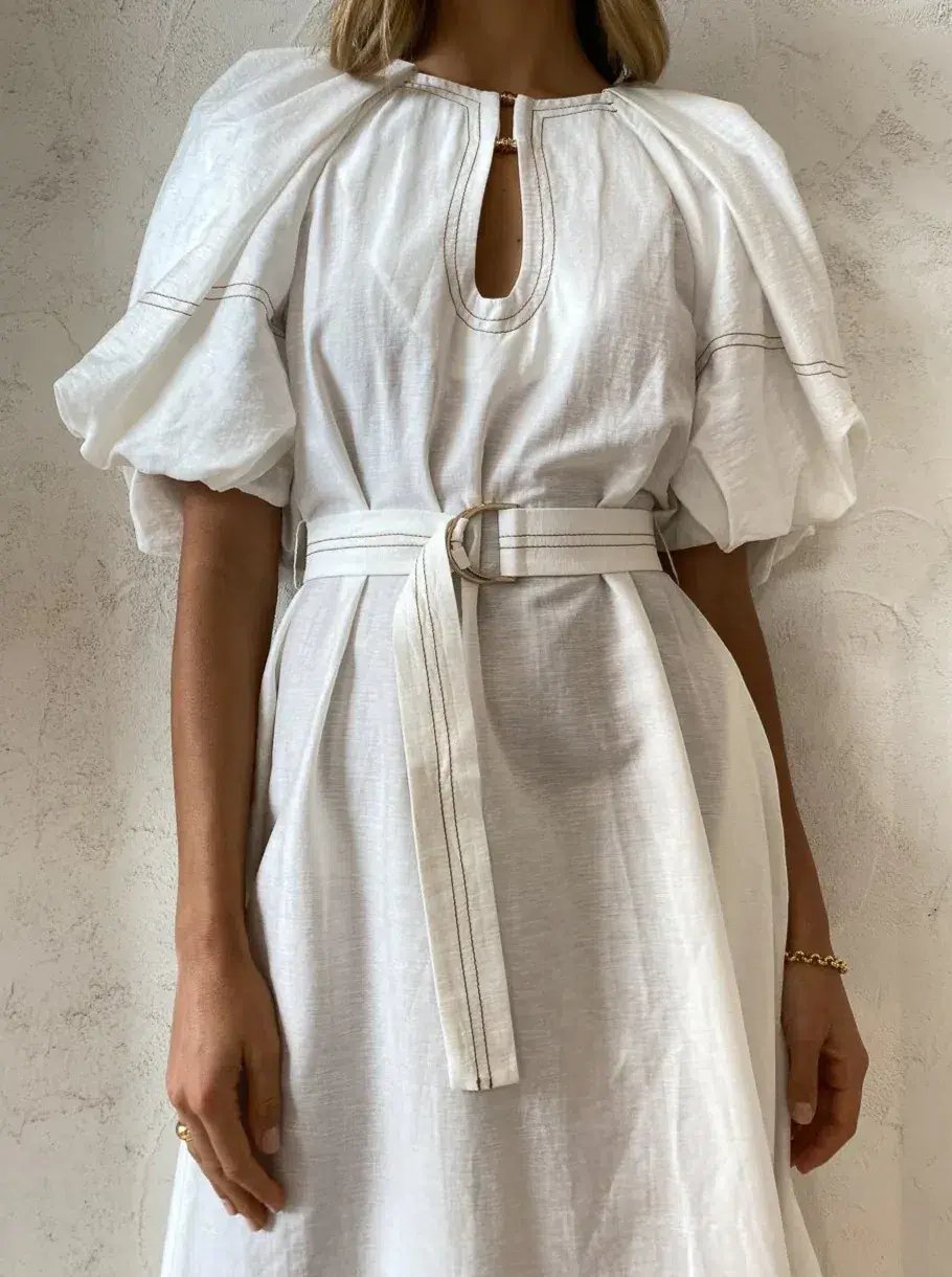 Acler Harlow Dress in Ivory Size 14 photo 3