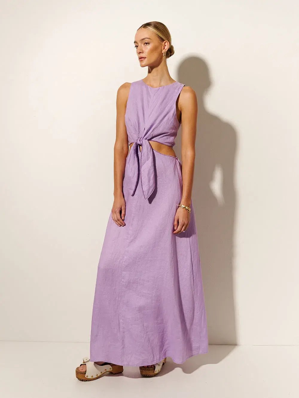 Kivari Ellie Cut Out Maxi Dress Lilac Size 16 photo 2