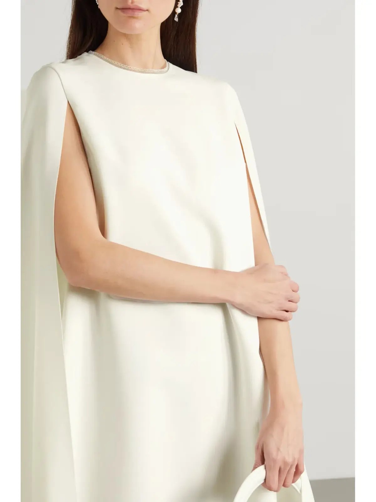 Roksanda Twiggy Cape  A-line Dress Ivory Size 6 photo 2