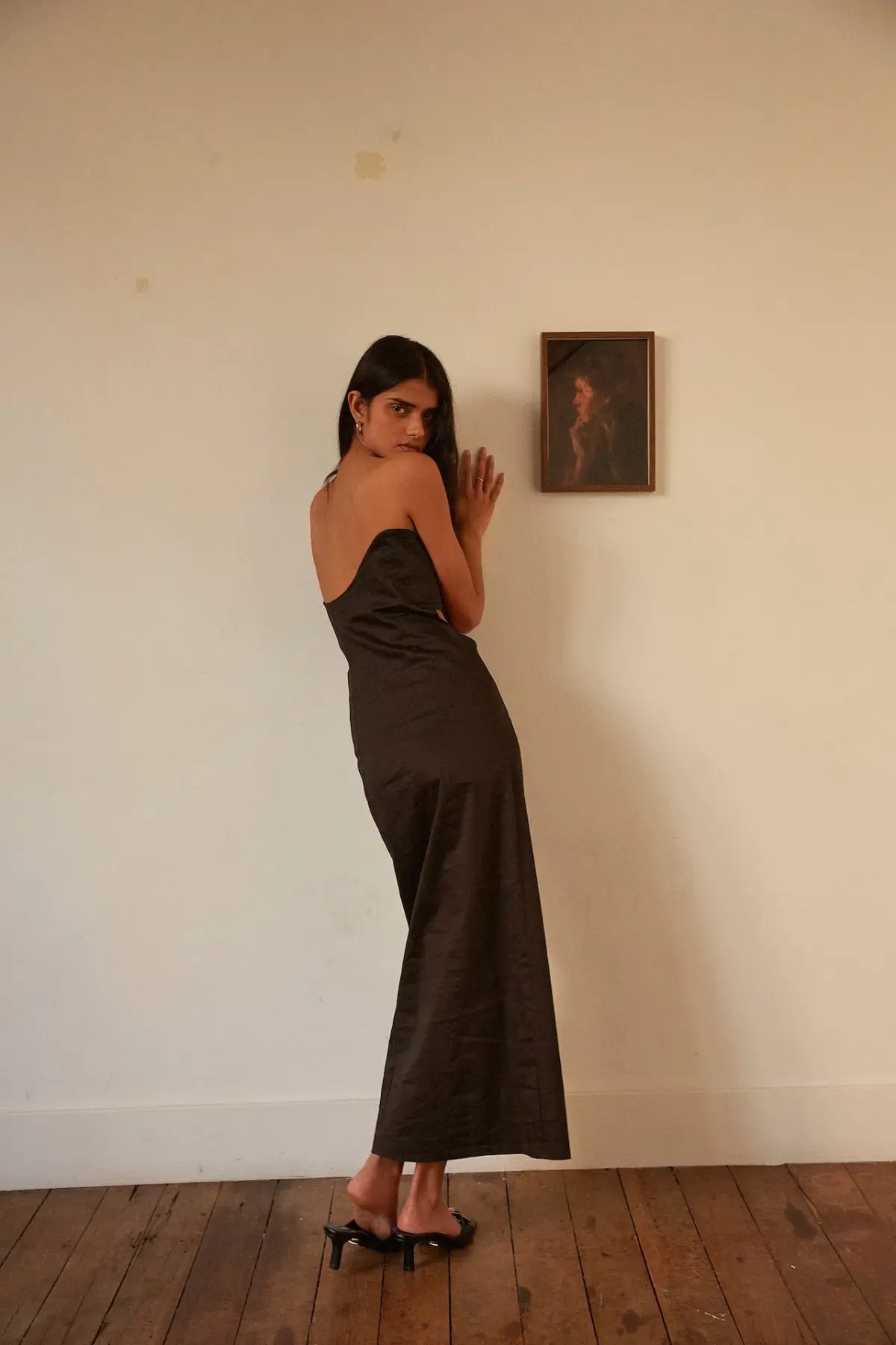 Elaine Hersby Pippa Midi Dress Black Size L / AU 12 photo 4
