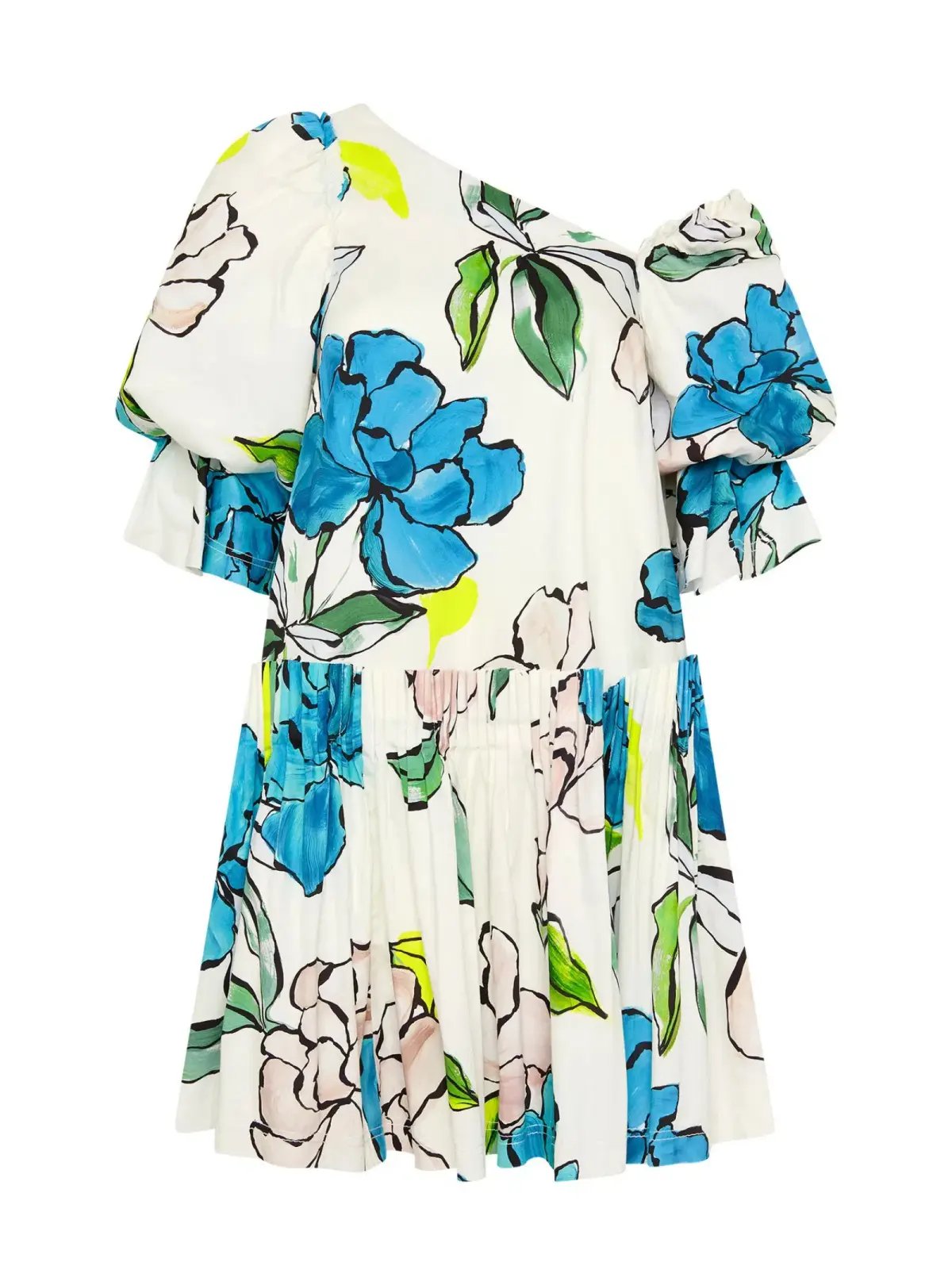 Aje Cy Off Shoulder Smock Mini Dress Cool Camelia Floral Print Size AU 8 photo 5