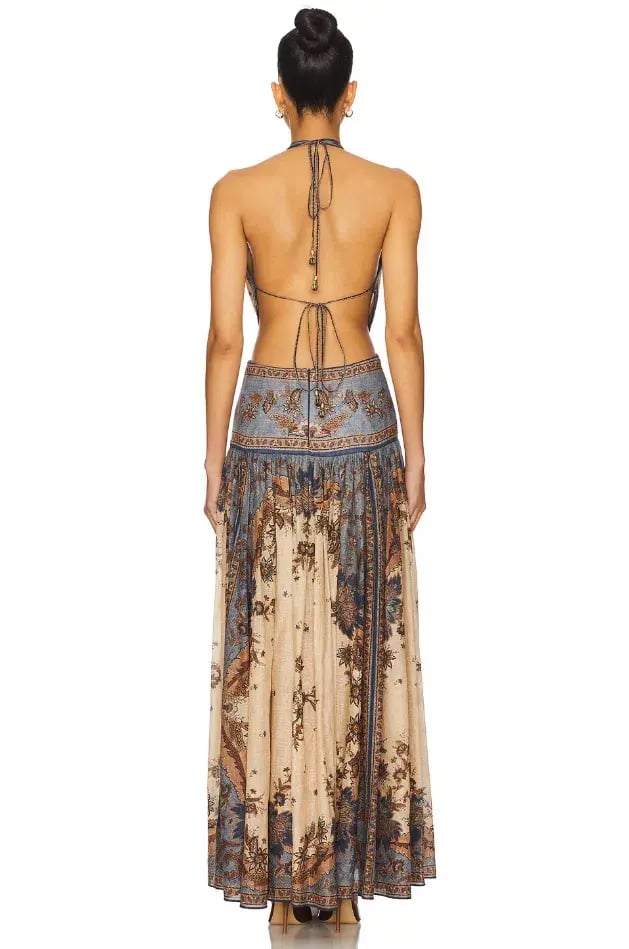Zimmermann Ascension Plunge Halter Maxi Dress photo 4