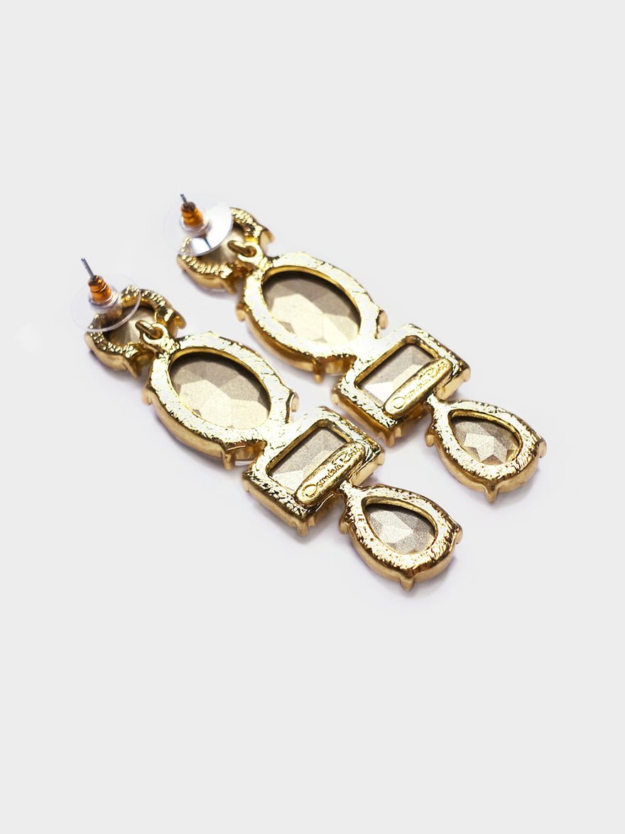 Oscar De La Renta White crystal earrings photo 4