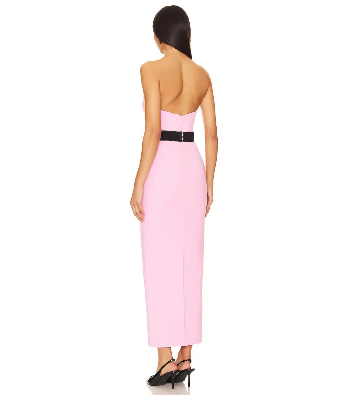 THE NEW ARRIVALS by İlkyaz Özel Noele Column Dress Baby Pink Size 10/M photo 3