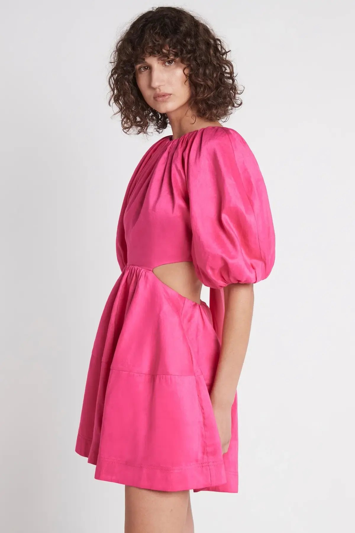Aje Admiration Lace Up Mini Dress Pink Size 6 photo 5