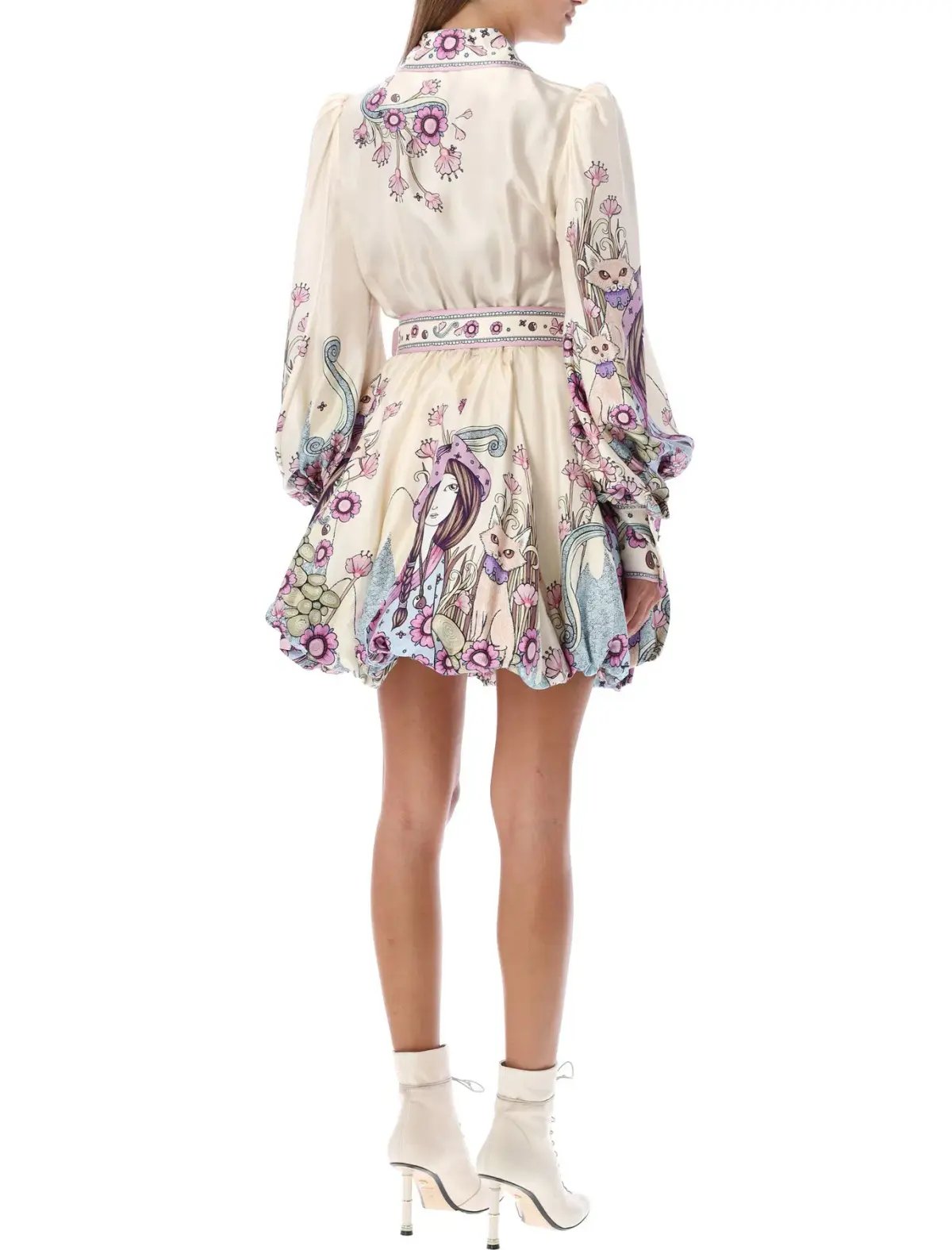Zimmermann The Celestial Bubble Shirt Dress Print Size 8 photo 3