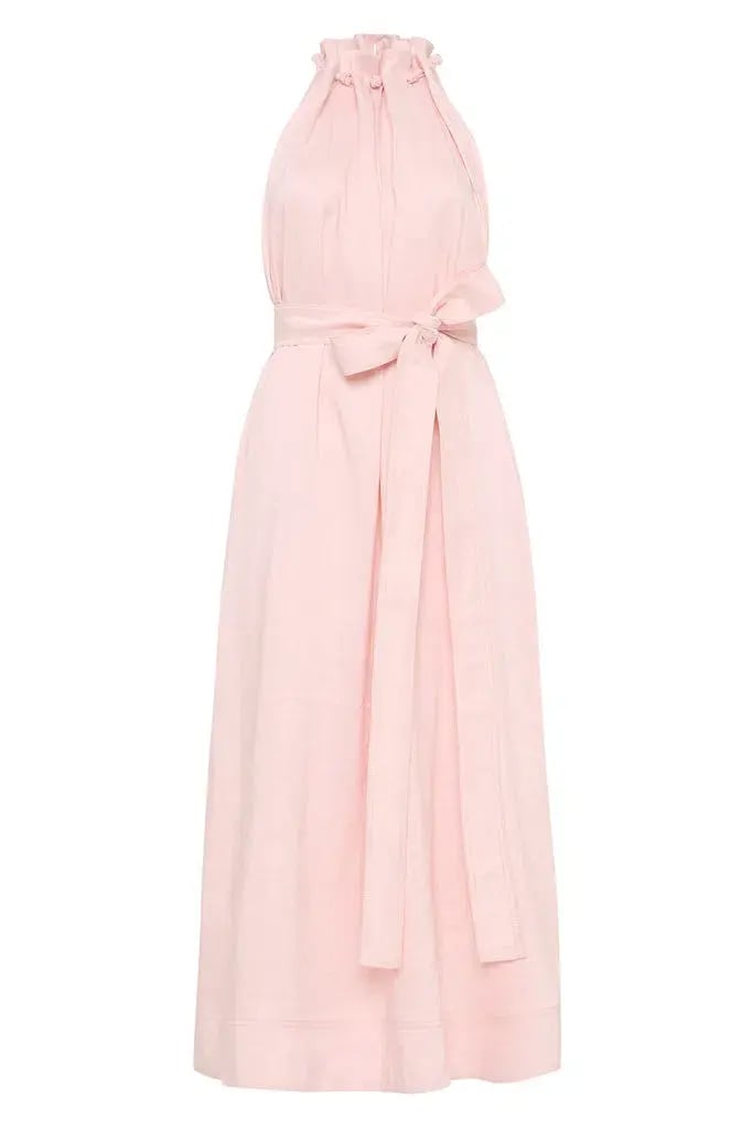 AJE Mariel Trapeze Midi Dress Soft Pink Size 8 photo 7