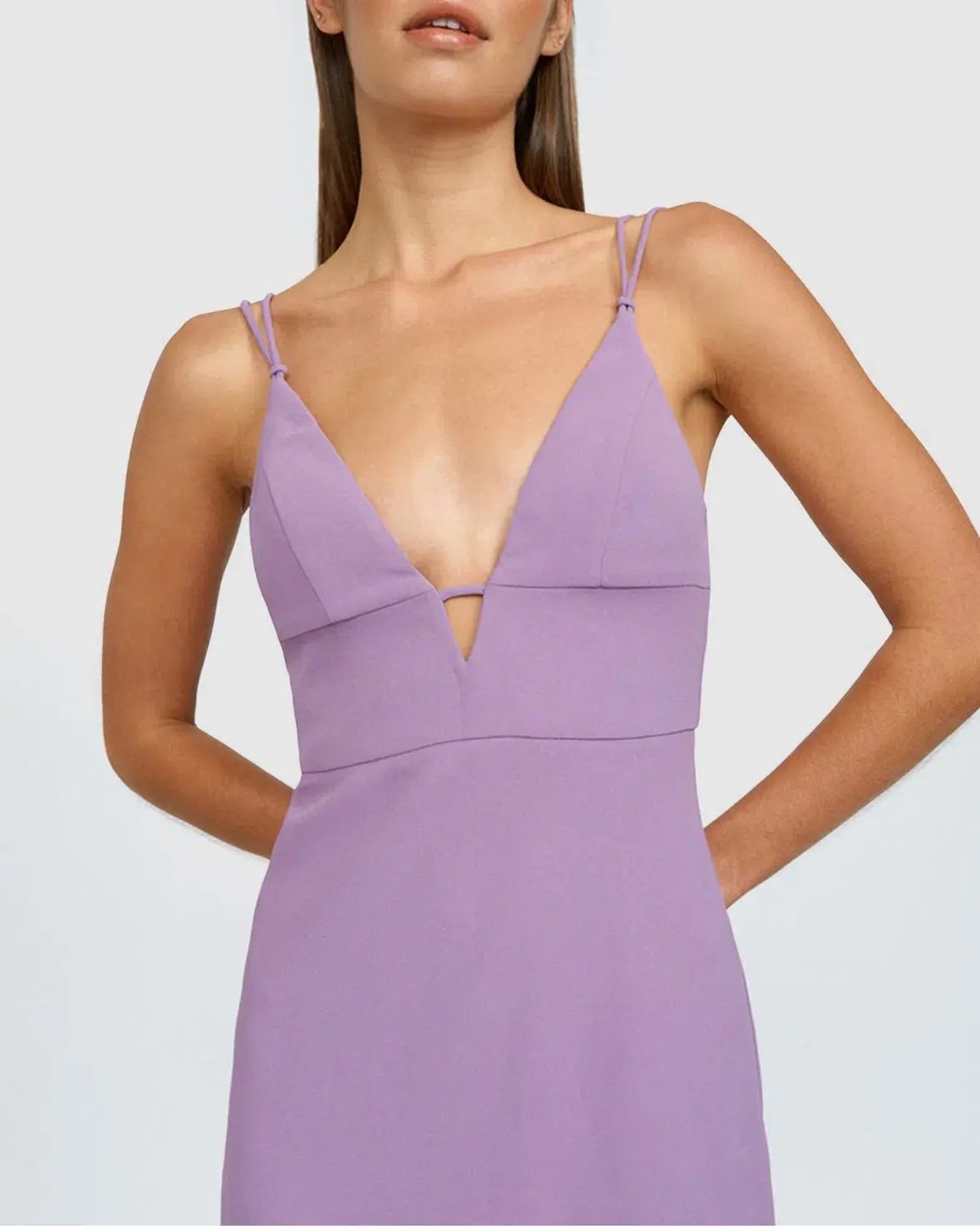 By Johnny Iris Midi Dress Purple Size 6 photo 3