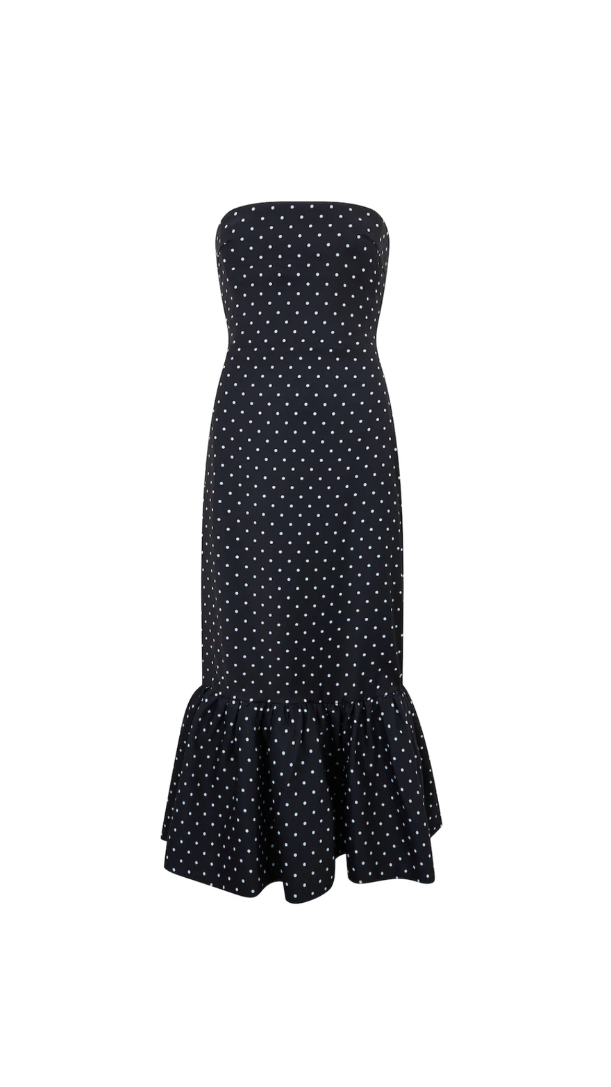 Odd Muse Strapless Peplum Midi Dress photo 3