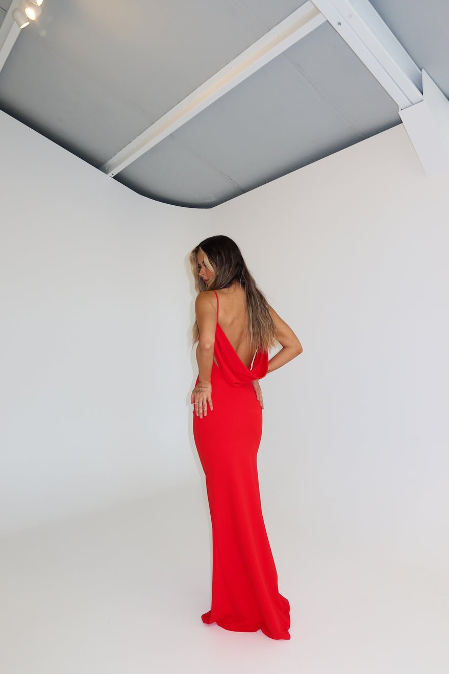 Effie Kats Havilland Gown Cherry Red photo 2
