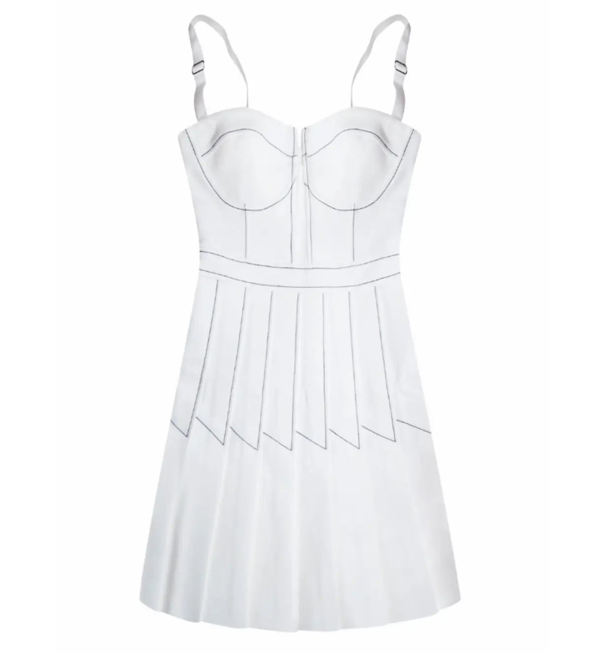 Dion Lee Column Pleated Mini Dress in White Size AU 8 photo 5