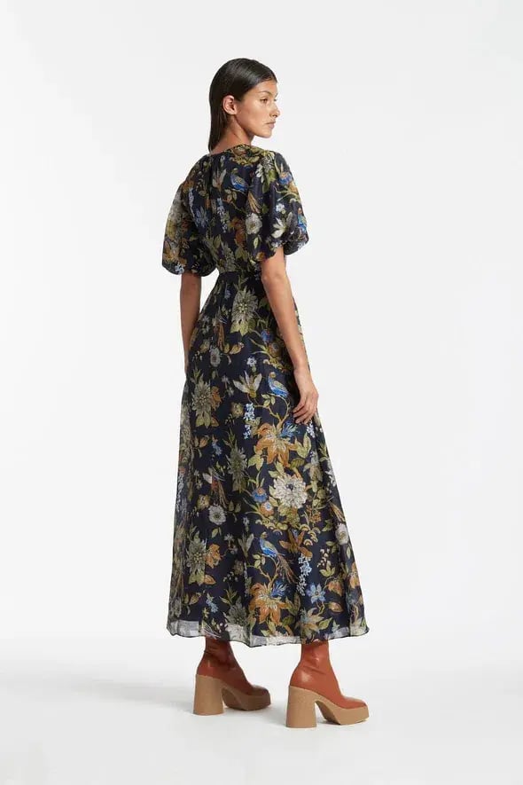 Lilian Puff Sleeve Maxi Dress In Delia Print Size 3 / AU 12 photo 3