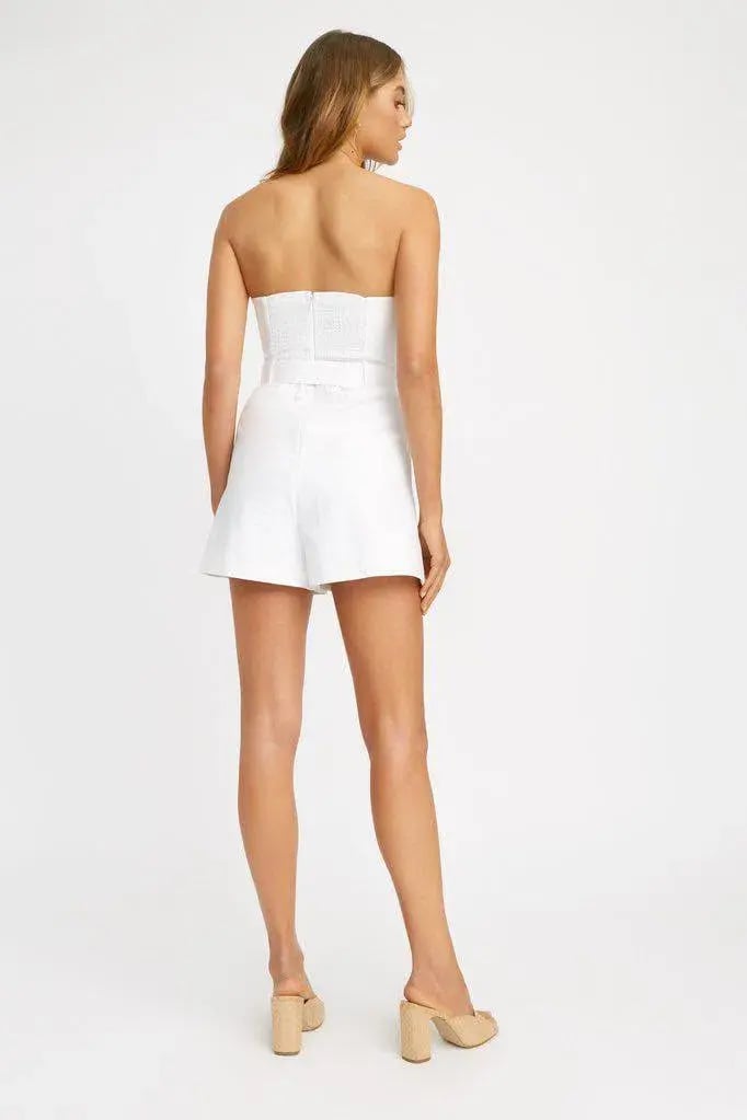 Kookai Kirsty Playsuit White Size 8 photo 3
