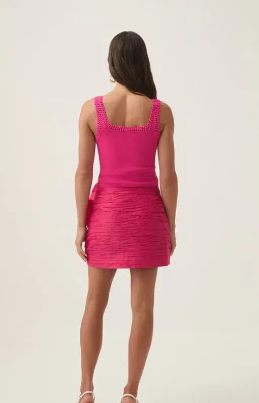 Aje Potion Spiral Mini Skirt Rich Magenta Size 10 photo 2