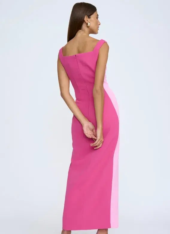 By Johnny Two Tone Curve Midi Dress - Size 10 photo 3