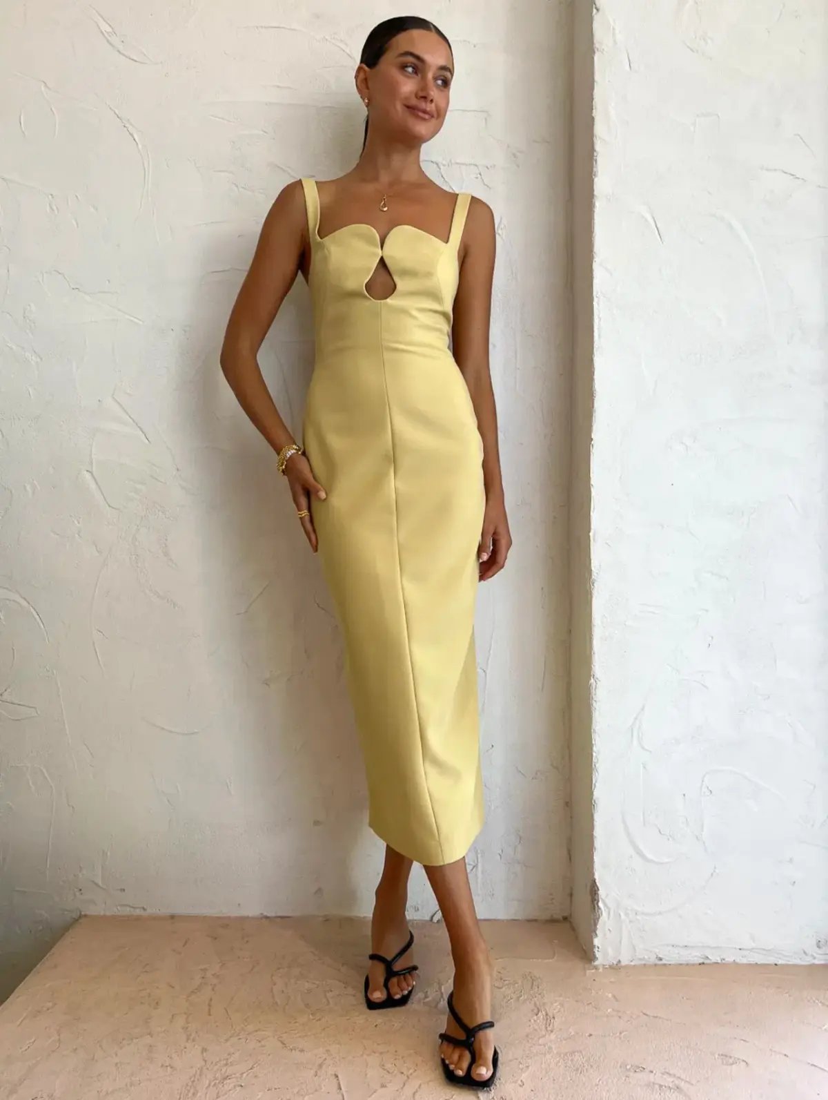 Camilla and Marc Brixton Midi Dress Yellow Size 8 photo 2