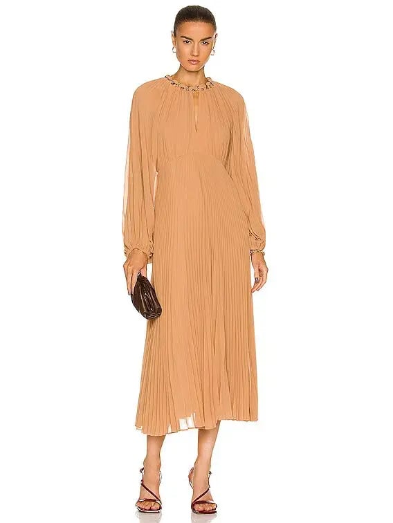 Zimmermann Sunray Pleated Midi Dress Biscuit Size AU 14 photo 2