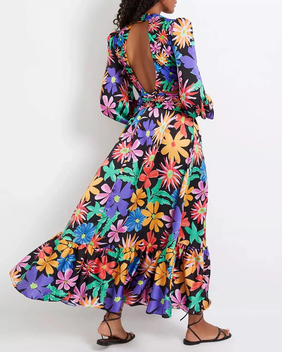 PatBO Aster Plunge Maxi Dress Multi Size 10 photo 2